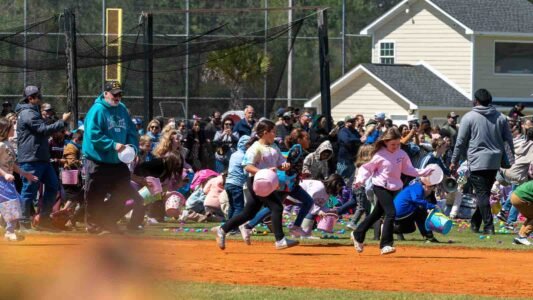 Families gathered in Conway, South Carolina for a community Easter egg hunt hosted by Conway Parks & Recreation. Children filled their baskets while enjoying a day of outdoor fun, laughter, and connection in the park. These images capture moments from across the event—simple, real, and shared by the community.