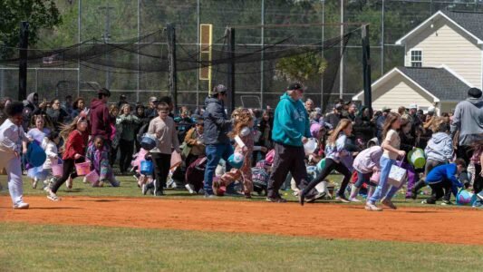 Families gathered in Conway, South Carolina for a community Easter egg hunt hosted by Conway Parks & Recreation. Children filled their baskets while enjoying a day of outdoor fun, laughter, and connection in the park. These images capture moments from across the event—simple, real, and shared by the community.