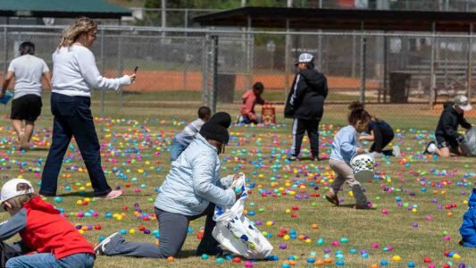 Families gathered in Conway, South Carolina for a community Easter egg hunt hosted by Conway Parks & Recreation. Children filled their baskets while enjoying a day of outdoor fun, laughter, and connection in the park. These images capture moments from across the event—simple, real, and shared by the community.