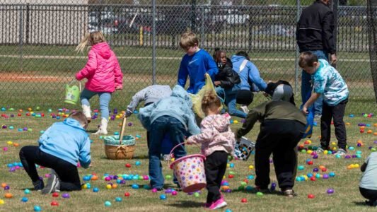 Families gathered in Conway, South Carolina for a community Easter egg hunt hosted by Conway Parks & Recreation. Children filled their baskets while enjoying a day of outdoor fun, laughter, and connection in the park. These images capture moments from across the event—simple, real, and shared by the community.