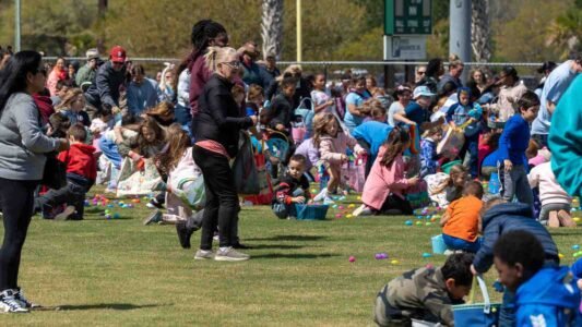 Families gathered in Conway, South Carolina for a community Easter egg hunt hosted by Conway Parks & Recreation. Children filled their baskets while enjoying a day of outdoor fun, laughter, and connection in the park. These images capture moments from across the event—simple, real, and shared by the community.