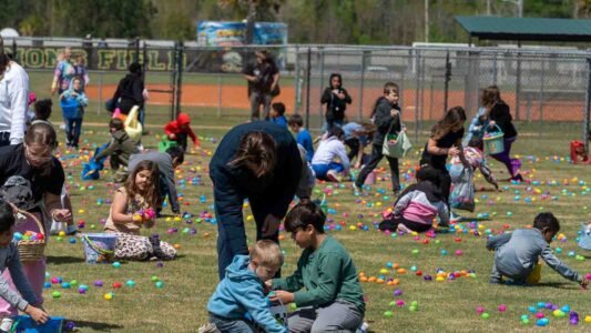 Families gathered in Conway, South Carolina for a community Easter egg hunt hosted by Conway Parks & Recreation. Children filled their baskets while enjoying a day of outdoor fun, laughter, and connection in the park. These images capture moments from across the event—simple, real, and shared by the community.