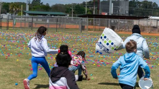 Families gathered in Conway, South Carolina for a community Easter egg hunt hosted by Conway Parks & Recreation. Children filled their baskets while enjoying a day of outdoor fun, laughter, and connection in the park. These images capture moments from across the event—simple, real, and shared by the community.