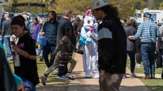 Families gathered in Conway, South Carolina for a community Easter egg hunt hosted by Conway Parks & Recreation. Children filled their baskets while enjoying a day of outdoor fun, laughter, and connection in the park. These images capture moments from across the event—simple, real, and shared by the community.
