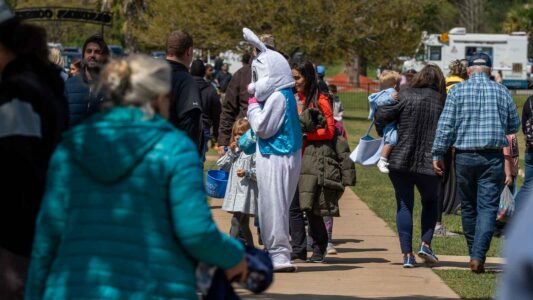 Families gathered in Conway, South Carolina for a community Easter egg hunt hosted by Conway Parks & Recreation. Children filled their baskets while enjoying a day of outdoor fun, laughter, and connection in the park. These images capture moments from across the event—simple, real, and shared by the community.