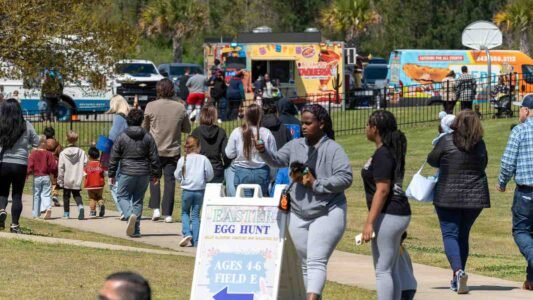 Families gathered in Conway, South Carolina for a community Easter egg hunt hosted by Conway Parks & Recreation. Children filled their baskets while enjoying a day of outdoor fun, laughter, and connection in the park. These images capture moments from across the event—simple, real, and shared by the community.