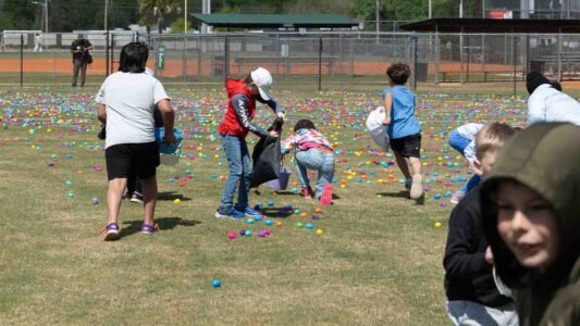 Families gathered in Conway, South Carolina for a community Easter egg hunt hosted by Conway Parks & Recreation. Children filled their baskets while enjoying a day of outdoor fun, laughter, and connection in the park. These images capture moments from across the event—simple, real, and shared by the community.