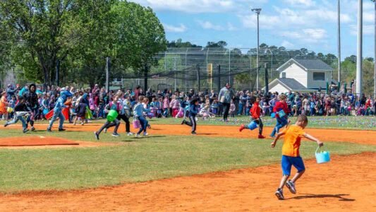Families gathered in Conway, South Carolina for a community Easter egg hunt hosted by Conway Parks & Recreation. Children filled their baskets while enjoying a day of outdoor fun, laughter, and connection in the park. These images capture moments from across the event—simple, real, and shared by the community.
